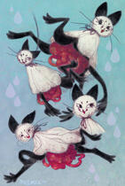 Mixed media character sketchpage