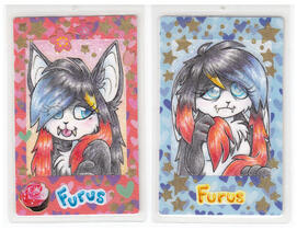 Double sided mini badge